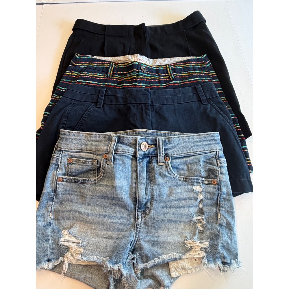 Womens Shorts Bundle American Eagle Merona Striped BCBGMAXAZRIA J Crew 2